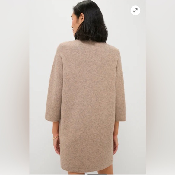 Pomander Place Cozy Tan Vivienne Knit 3/4 Sleeve Dress - Picture 2 of 9